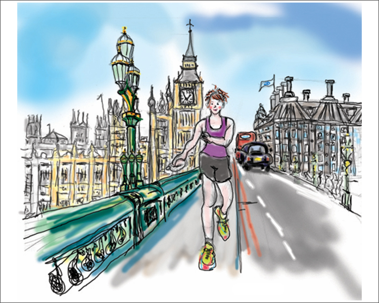 Jogging through London