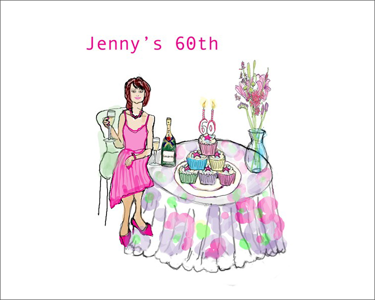 Jenny's 60th birthday card